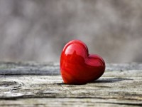 rotes Herz als Symbol fr die Liebe