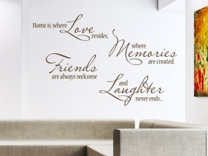 Wandtattoo Spruch Home is where love resides