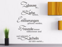 Wandtattoo Spruch rund ums Zuhause