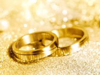 Ringe an goldener Hochzeit
