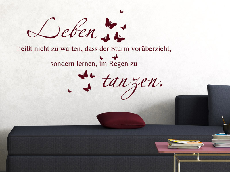 Lebensmotto Spruch Als Wandtattoo Lebensmotto Wandtattoos