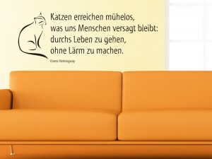 Wandtattoo Katzen erreichen mühelos...