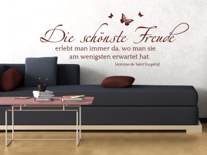 Wandtattoo Die schnste Freude... auf heller Wandflche