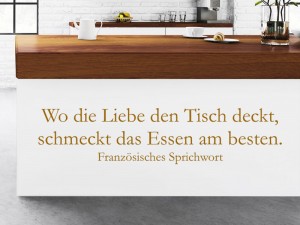 Wandtattoo Wo die Liebe den Tisch deckt...